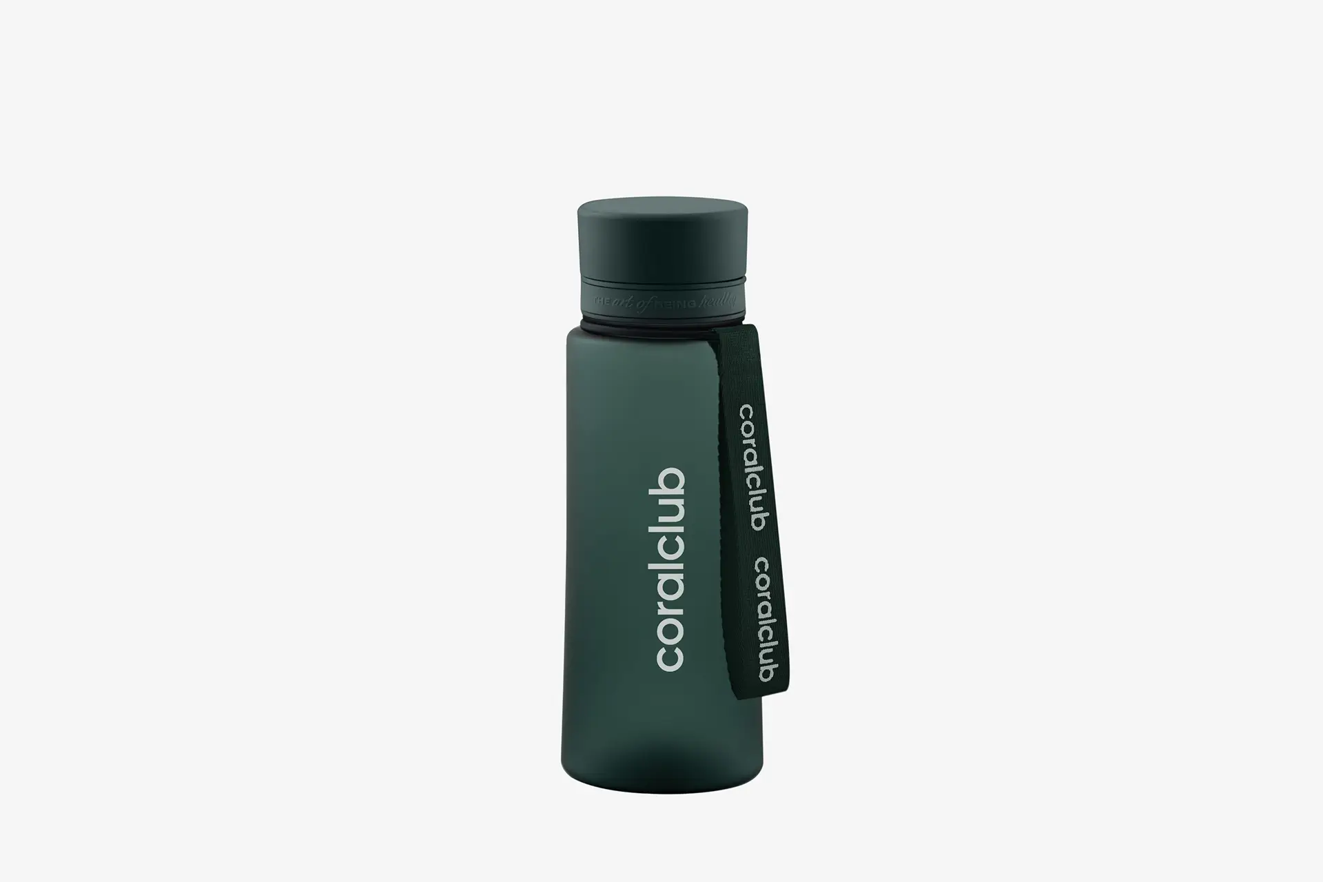 Coralclub პლასტმასის ბოთლი, მუქი მწვანე